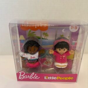 Fisher Price Little People Barbie Sleepover 2 Figure Set NIB